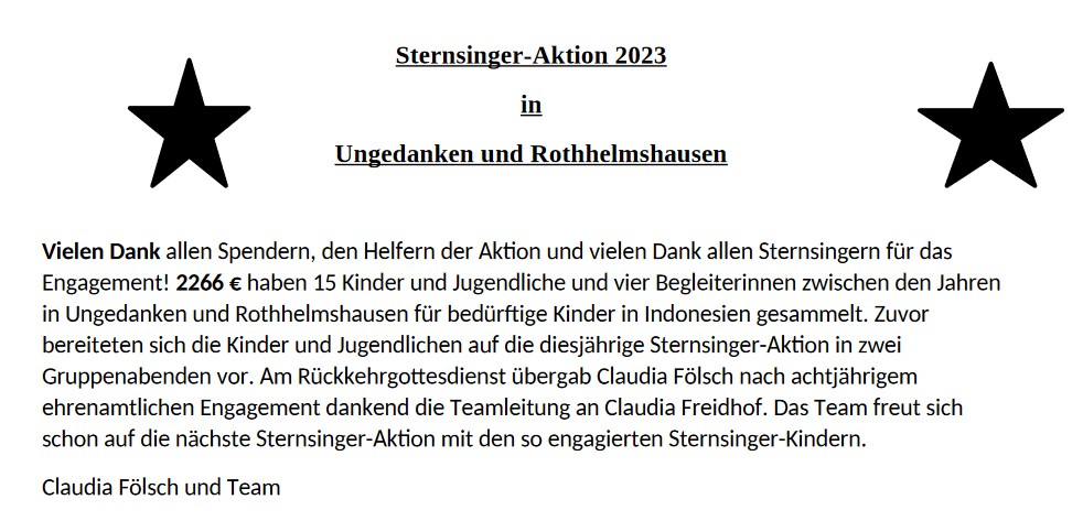 Sternsinger 2023